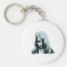 Night of the living zombie girl keychain