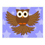 Night Owl Under The Stars Postcard