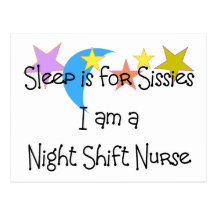 Night Shift Nurse Gifts Post Cards