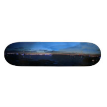 Night Skyline Skate Deck