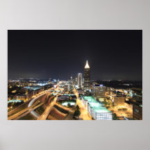Night time in Atlanta Poster