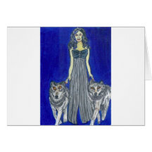 Night walk greeting card