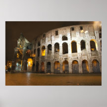 Nightime at the Coliseum Poster