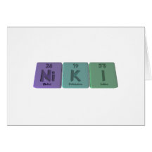 Niki  as Nickel Potassium Iodine Greeting Cards