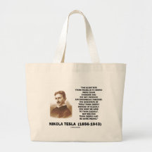 Nikola Tesla Clear Thinkers Sane To Think Clearly Tote Bags