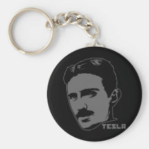 Nikola Tesla Portrait Keychain