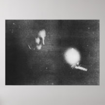 Nikola Tesla with phosphorescent bulb, 1894 Posters