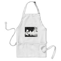 ninavp47 Black & White abstract arrow digital art Apron