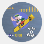 Nine O Nine WWII Nose Art Round Stickers
