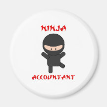 Ninja Accountant Refrigerator Magnet