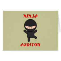 ninja auditor greeting card