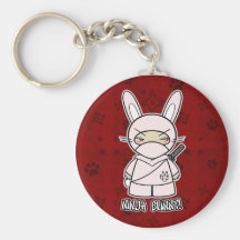 Ninja Bunny! In Red Keychain