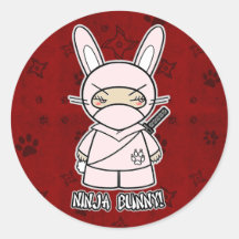 Ninja Bunny! In Red Sticker