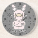 Ninja Bunny! Ninjadorables Grey Coaster