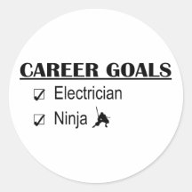 Ninja Career Goals - Electrician Stickers