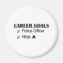 Ninja Career Goals - Police Officer Refrigerator Magnets