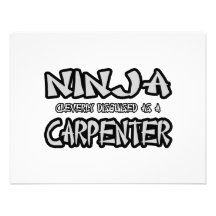 Ninja...Carpenter Personalised Invites
