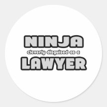 Ninja Cleverly Disguised As A Lawyer Sticker