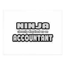 Ninja Cleverly Disguised As An Accountant Post Cards