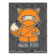 Ninja Fox! Postcard