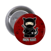 Ninja Kitty! In Red Button