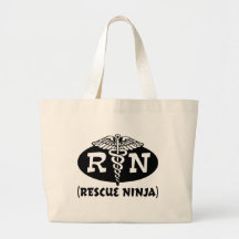 Ninja Nurse Tote Bags