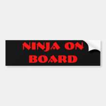 NINJA ON BOARD BUMPER STICKERS