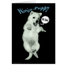 Ninja Puppy Greeting Card