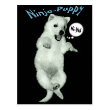 Ninja Puppy Postcards