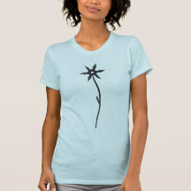 ninja star flower tee shirt