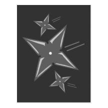 Ninja Stars Post Cards