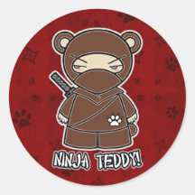Ninja Teddy! In Red Sticker