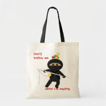 Ninja With Sewing Needle and Pins Bag