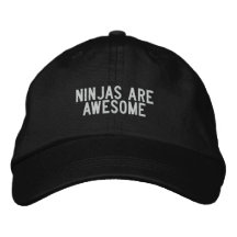 ninjas are awesome embroidered hats