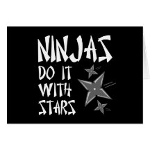 Ninjas Do It With Stars Greeting Cards