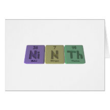 Ninth-Ni-N-Th-Nickel-Nitrogen-Thorium.png Greeting Cards