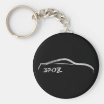 Nissan 370Z Logo with Black Background keychains