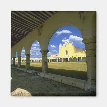 NMonasetry courtyard Fridge Magnets