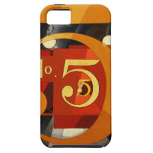 No 5 - The Figure 5 in Gold by Demuth Apple Case iPhone 5 Cover