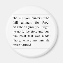 No animals harmed at supermarket meat counter? magnets