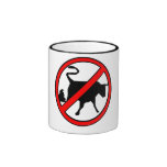 No Ball Shit Sign-Red/Black Coffee Mugs