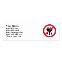 No BBQ barbecue Business Card Templates