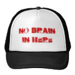 No brain in here baseballcap