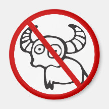 NO Buffaloes ⚠ Funny Thai Sign ⚠ Refrigerator Magnet