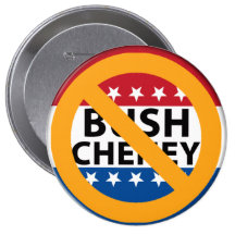 NO BUSH CHENEY PINBACK BUTTONS