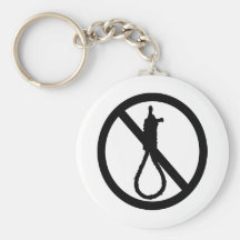 No Capital Punishment Sign Keychain