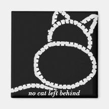 no cat left behind fridge magnets