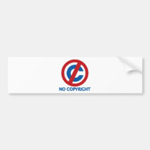 No Copyright Bumper Sticker