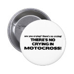 No Crying - Motocross Pinback Button