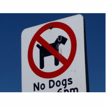 No Dogs Allowed Photo Cut Outs